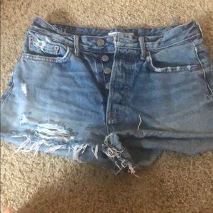 High waisted jean shorts!